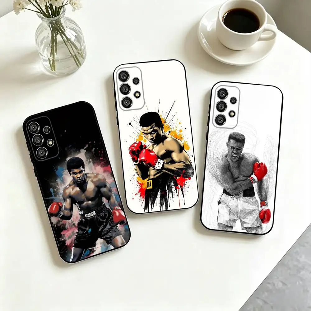 Legend-D Muhammad Ali Boxing  Phone Case Black Silicone Soft For Samsung S25,S24,S21,S22,S23,S30,Ultra,S20,Plus,Fe,Lite Gift