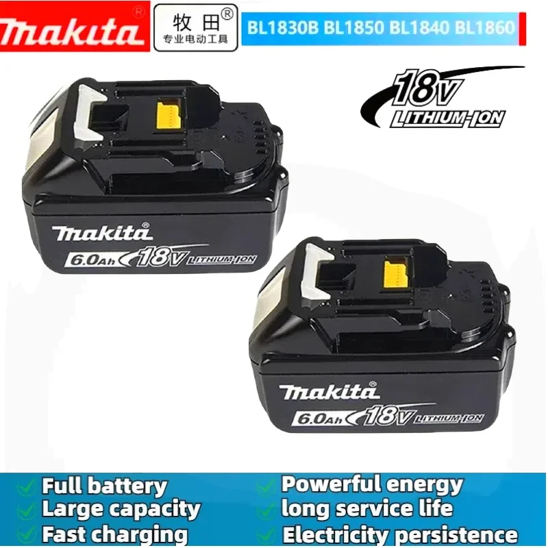 

100% Genuine Makita 6Ah/5Ah/3Ah for Makita 18V Battery BL1830B BL1850B BL1850 BL1840 BL1860 BL1815 Replacement Lithium Battery