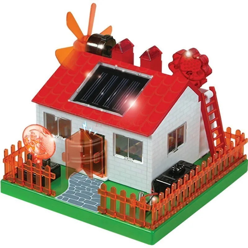 

1 комплект, мелкая производственная физика, сделай сам, солнечные игрушки, музыкальный дом, начальная школа, научный эксперимент, технология