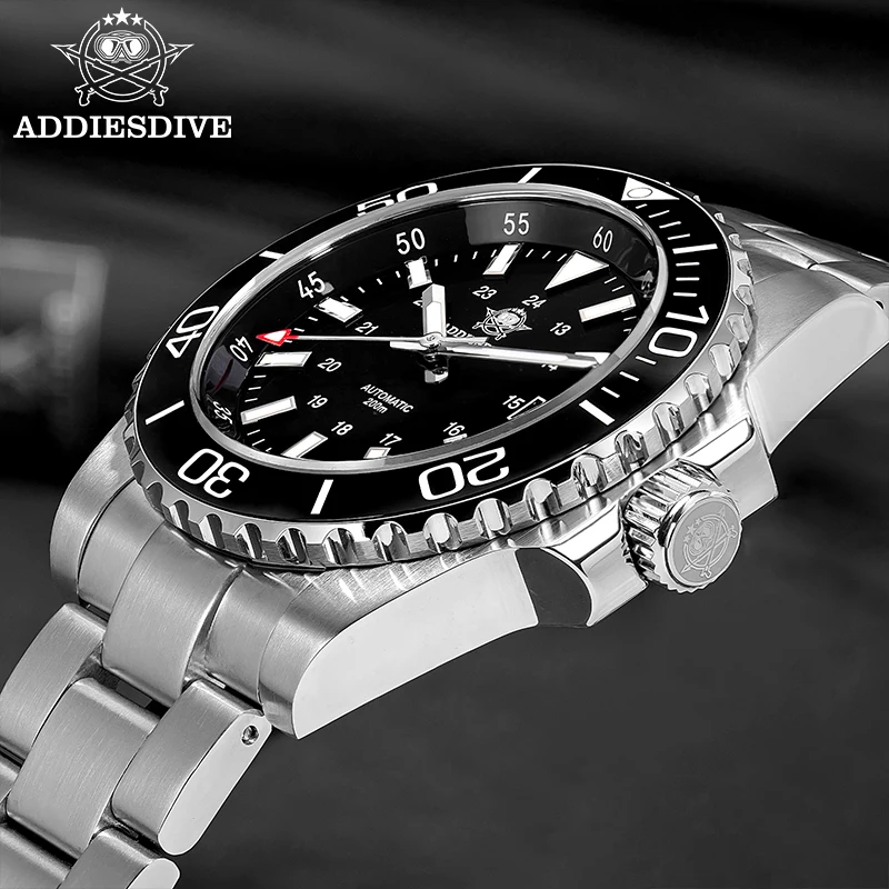 

ADDIESDIVE New Men Watch Luxury Japan 8215 Automatic Diving Sapphire Mechanical Watch Luminous Ceramic Bezel 200m Waterproof