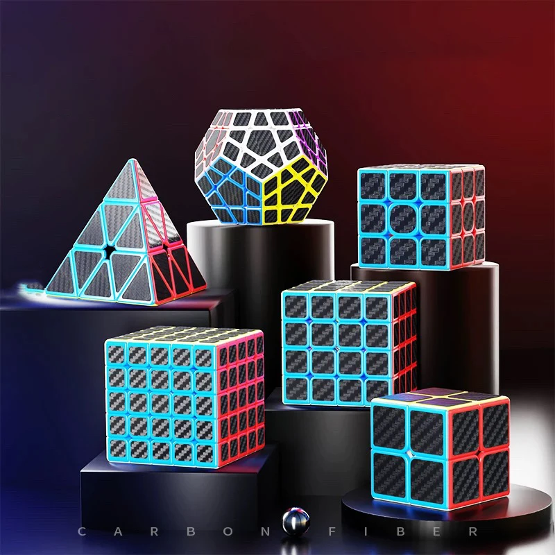 

SENGSO Speed Cube Carbon Fiber Sticker Magic Cube Profession Puzzle High Quality Kid's Fidget Toys