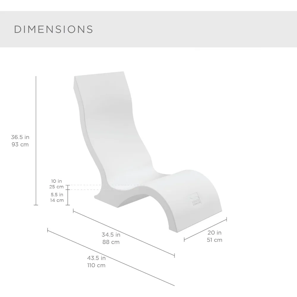 Signature Chair - Inside Pool & Sun Shelf Lounge Chair - Designed for Shallow Shelves Up to 9” - Compatible with All Pool Types