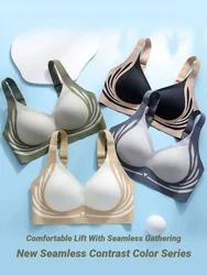 Women Push Up Bras Seamless Comfortable Angel Wings Set Trendy Soft Breathable Underwear Female No Wire Lingerie Plus Size