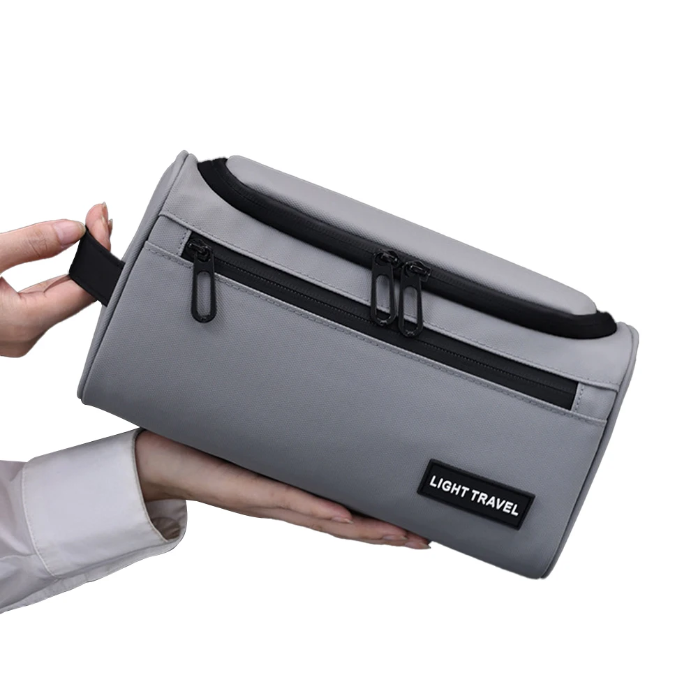 1Pc  Men's Hanging Water Resistant Dopp Kit Multi Compartment Travel Shaving Bag Portable Cosmetic Organizer for Business Gym