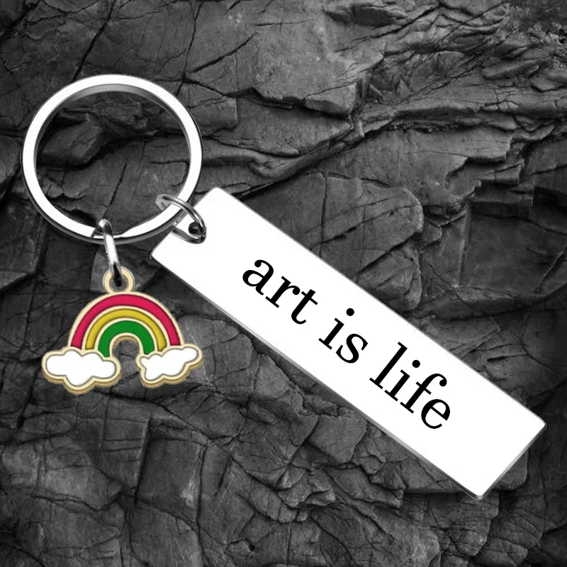 Art Paint Keychain Artists Teacher Students Key Rings Art School Teacher Art Lovers Gifts