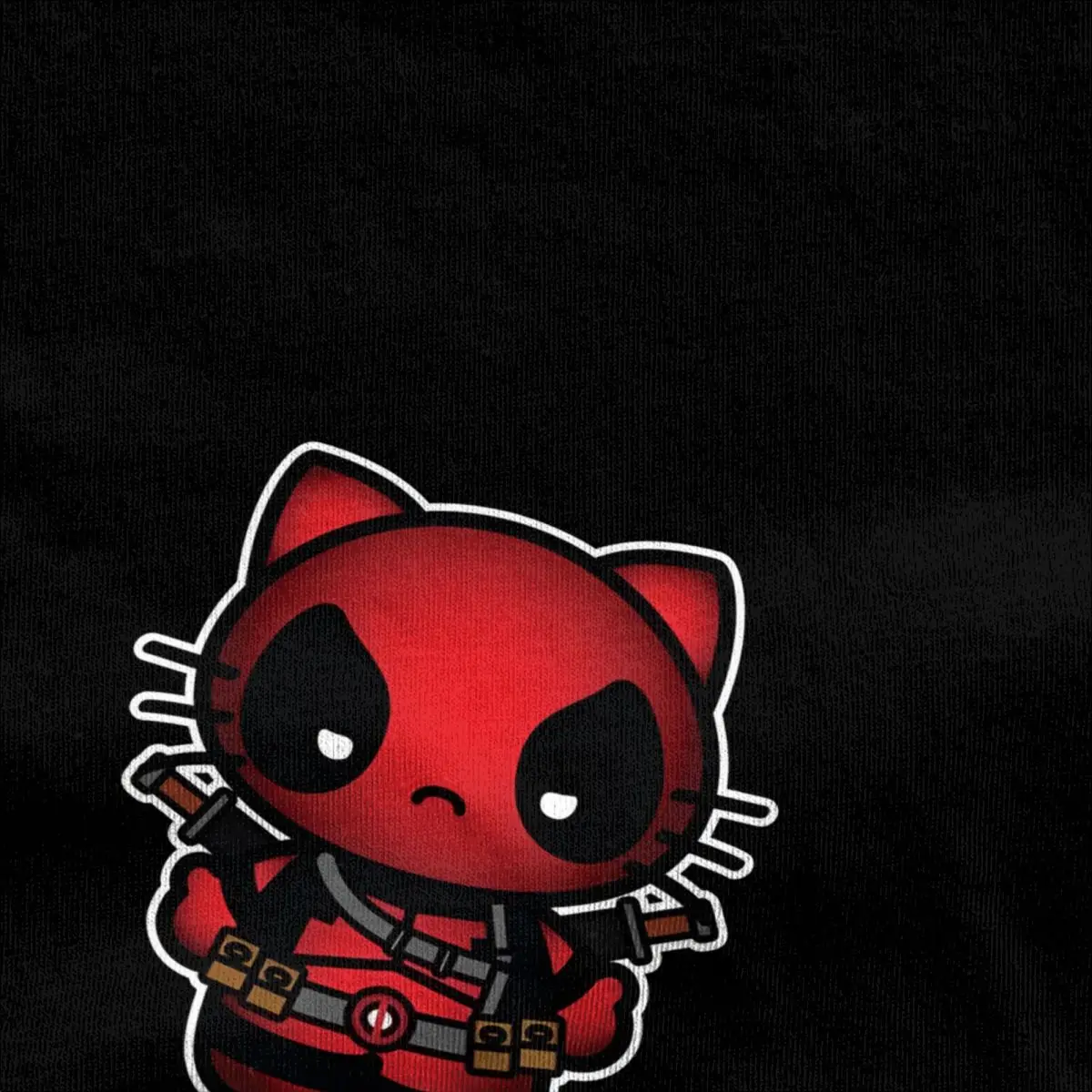 Deadpool Hello Kitty Kawaii T-Shirt Fashion T-Shirts Short-Sleeved Vintage Tops Summer Cotton O Neck 4XL 5XL 6XL Tees