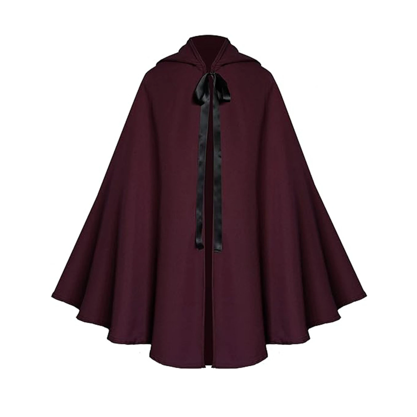 Gothic Steampunk Cloak Medieval Renaissance Cosplay Costume Shakespeare Theater Hooded Cape 2 Size For Choose