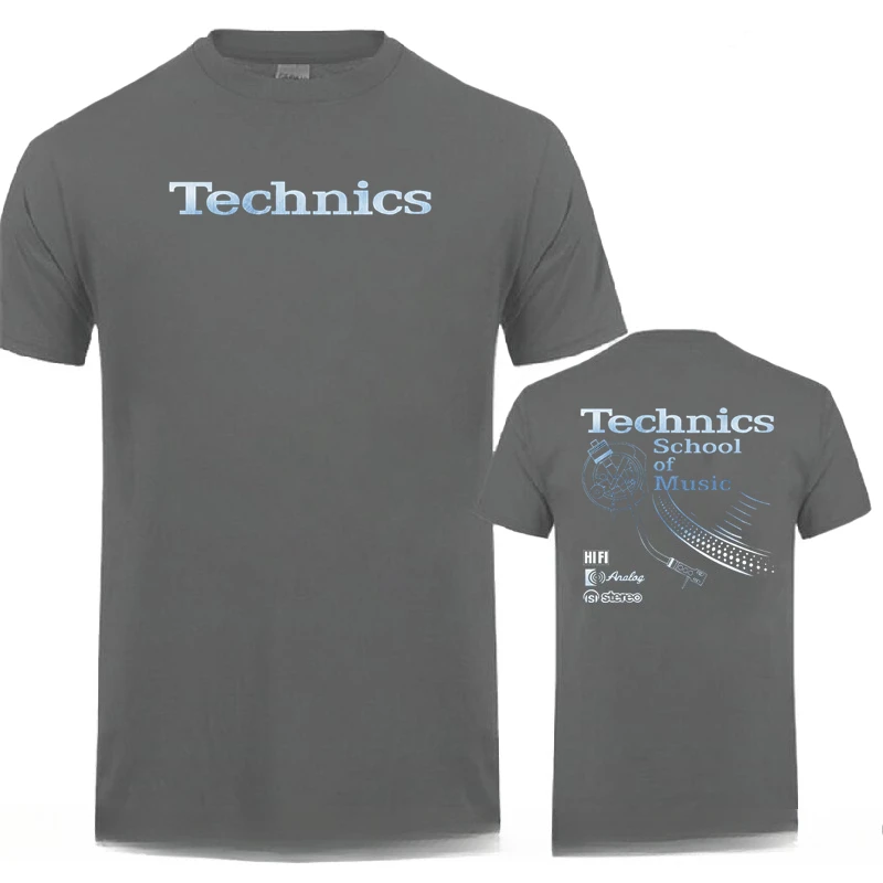 Vintage DJ-Shirt Long Play T-Shirt Technics School of Music T-Shirt Herren Retro DJ Musik T-Shirt Bestseller Mode Top Tee Shirt – Detail 11