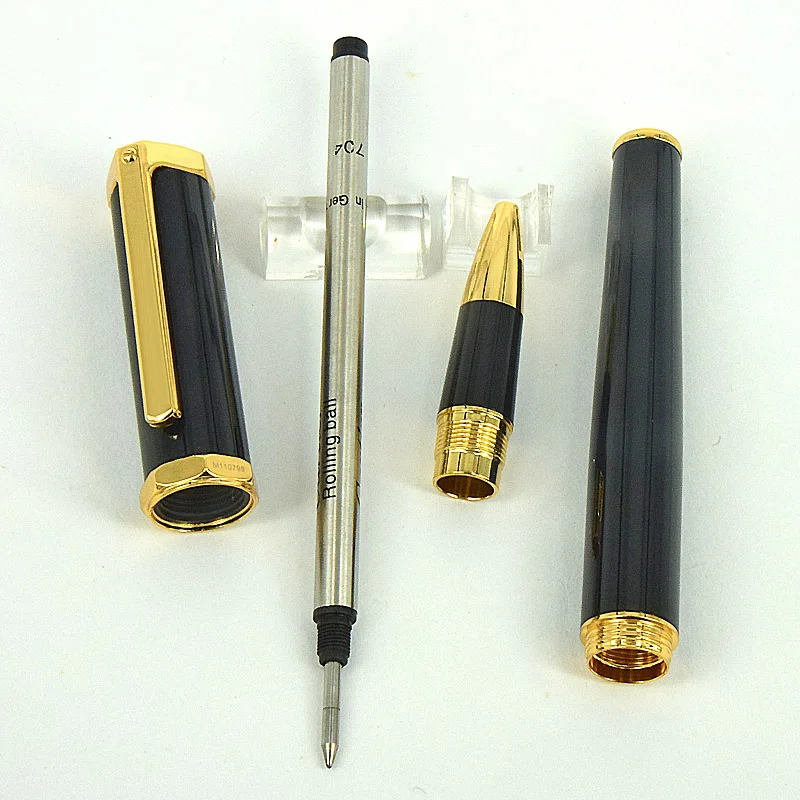 Imagem -06 - Agd Holográfico Roller Ball Pen Caneta de Luxo Barril Preto Dourado ou Prata Número de Série Escrita Suave