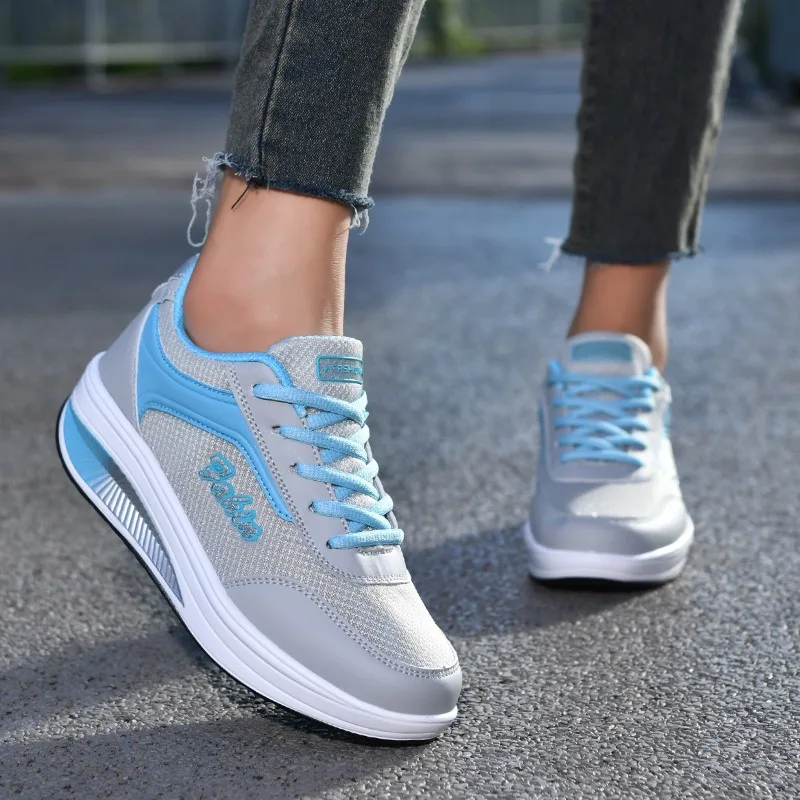 Summer Women Sneakers Breathable Walking Shoes Fashion Women Flats Shoes Lace Up Female Platform Sneakers Zapatillas Mujer