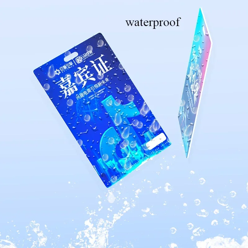 100pcs Free PVC ID Badge Cards Printing Personalized LOGO Business Plastic Name Card Exhibition VIP Card Full Colorful Printing