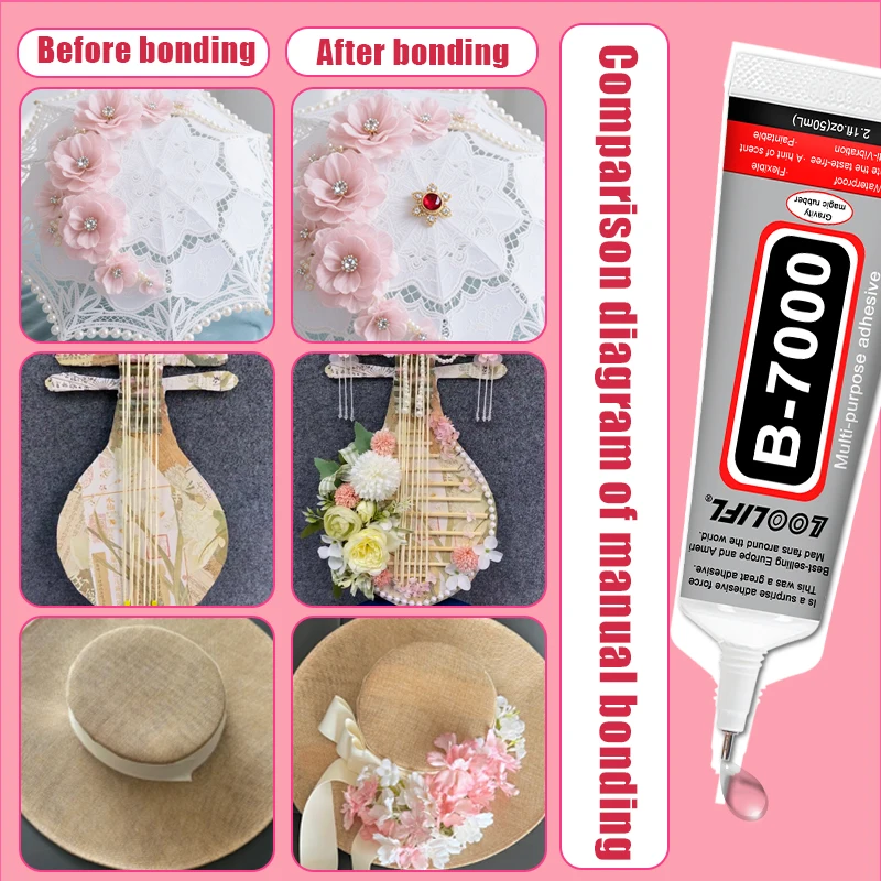 กาว B-7000 แรงยึดติดสูงพิเศษ สำหรับงานอุตสาหกรรม กาวติดเครื่องประดับ กาวติดผ้า เหมาะสำหรับงาน DIY ประดับเพชรพลอยด้วยมือ กาวชนิดพิเศษ