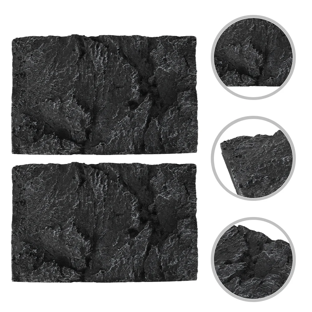 

2pcs 3D Fish Aquarium Backgrounds Tank Board Reptile Reptile For Terrarium Tank Background Terrarium Background Boards Cork