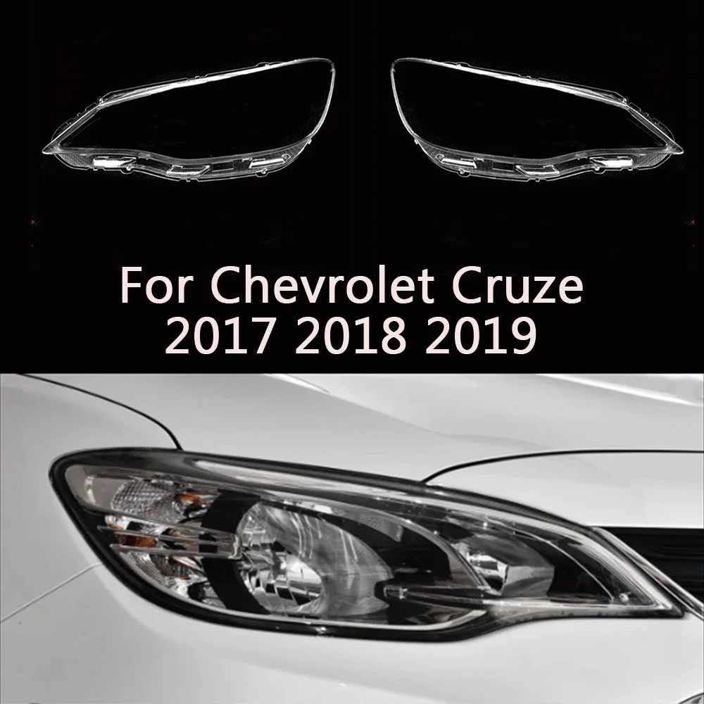 

HTTCCY For Chevrolet Cruze 2017 2018 2019 front Car Headlight Cover Lens Shell Lampcover Lampshade Headlamp Light