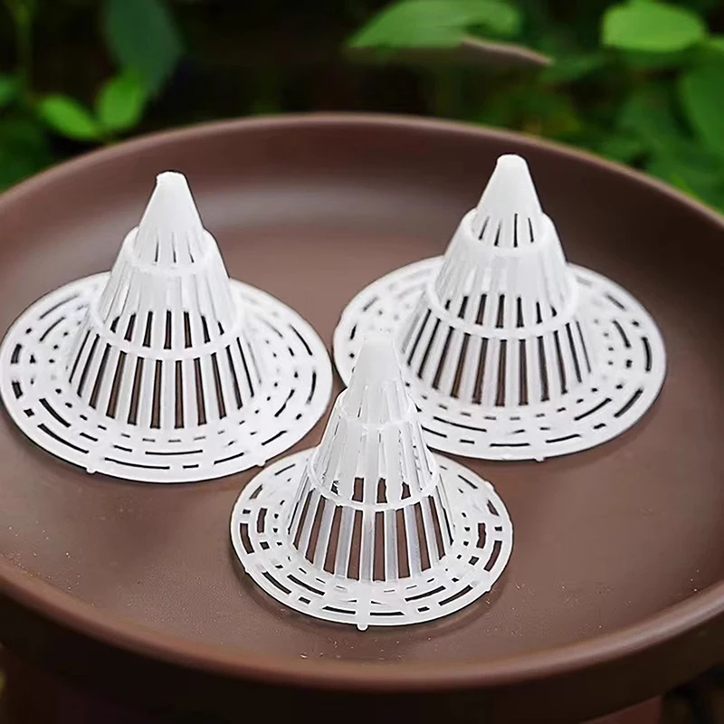 1PC Prevent Soil Loss Breathable Cup Leakproof Flower Pot Hole Mesh Cup Conical Bonsai Pot Bottom Coniform Grid Mat Bottom Net