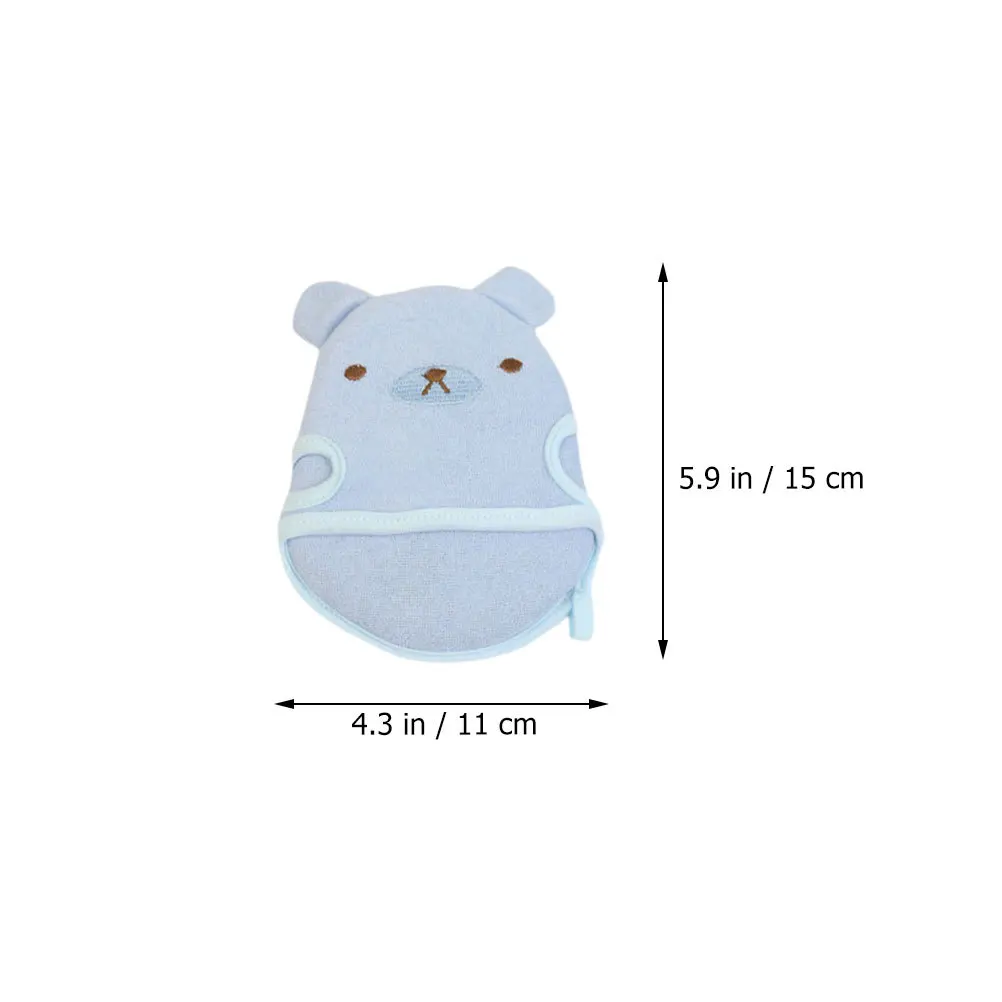3Pcs Kids Washcloths Baby Bath Mitt Cartoon Animals Design Lightweight Portable Exfoliating Gloves Toddler Shower Supplies