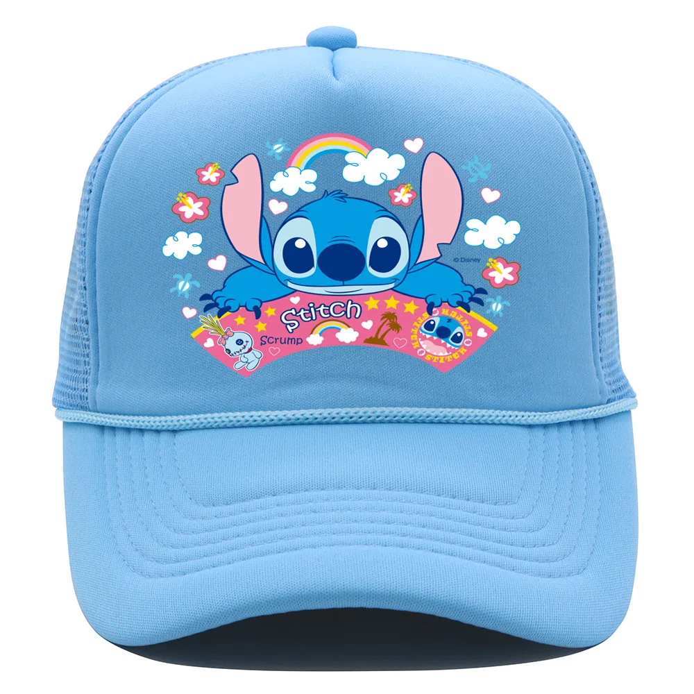 Disney Stitch Printed Baseball Hat Kawaii Children's Sports Hat Men's Hat Kawaii Visor Hat Adjustable Trucker Mesh Hat Gift