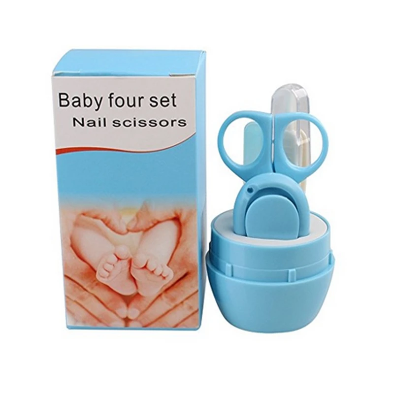 Newborn Baby Nail Scissors Baby Nail Care Tools Kids Safety Portable Nail Scissors Trimmer Tweezers with Box Kids Nail Art Set