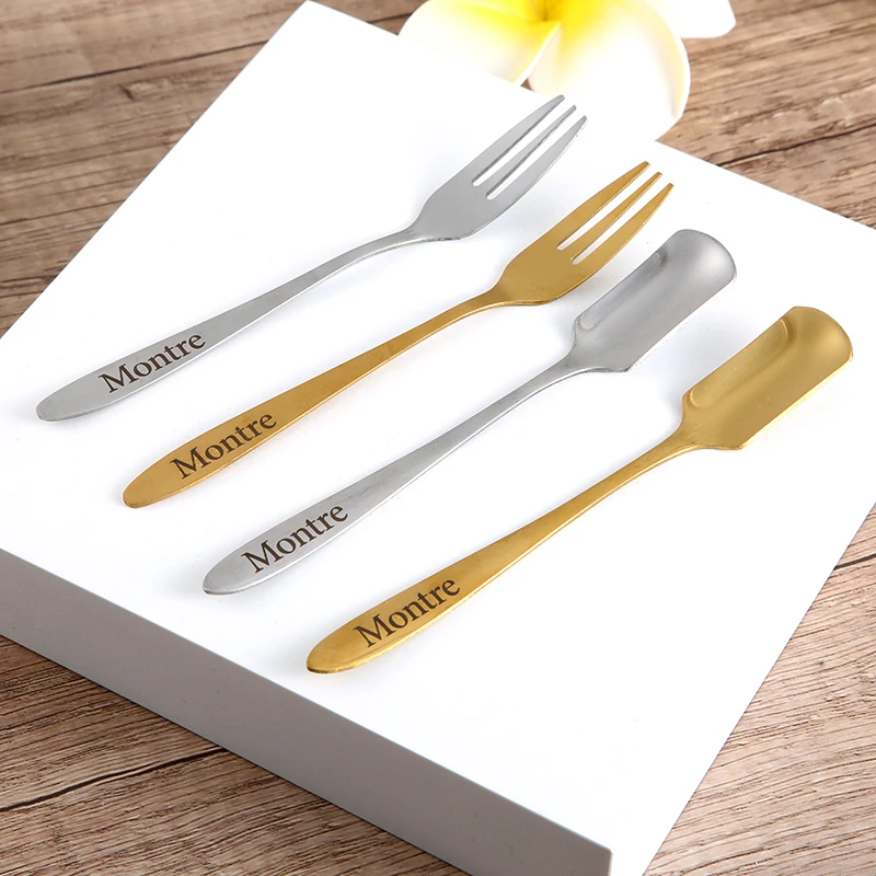 Personalized Fork Set Food Picks Bento Metal Steel Fruit Fork Restaurant Fruit Stick Bento Accessories