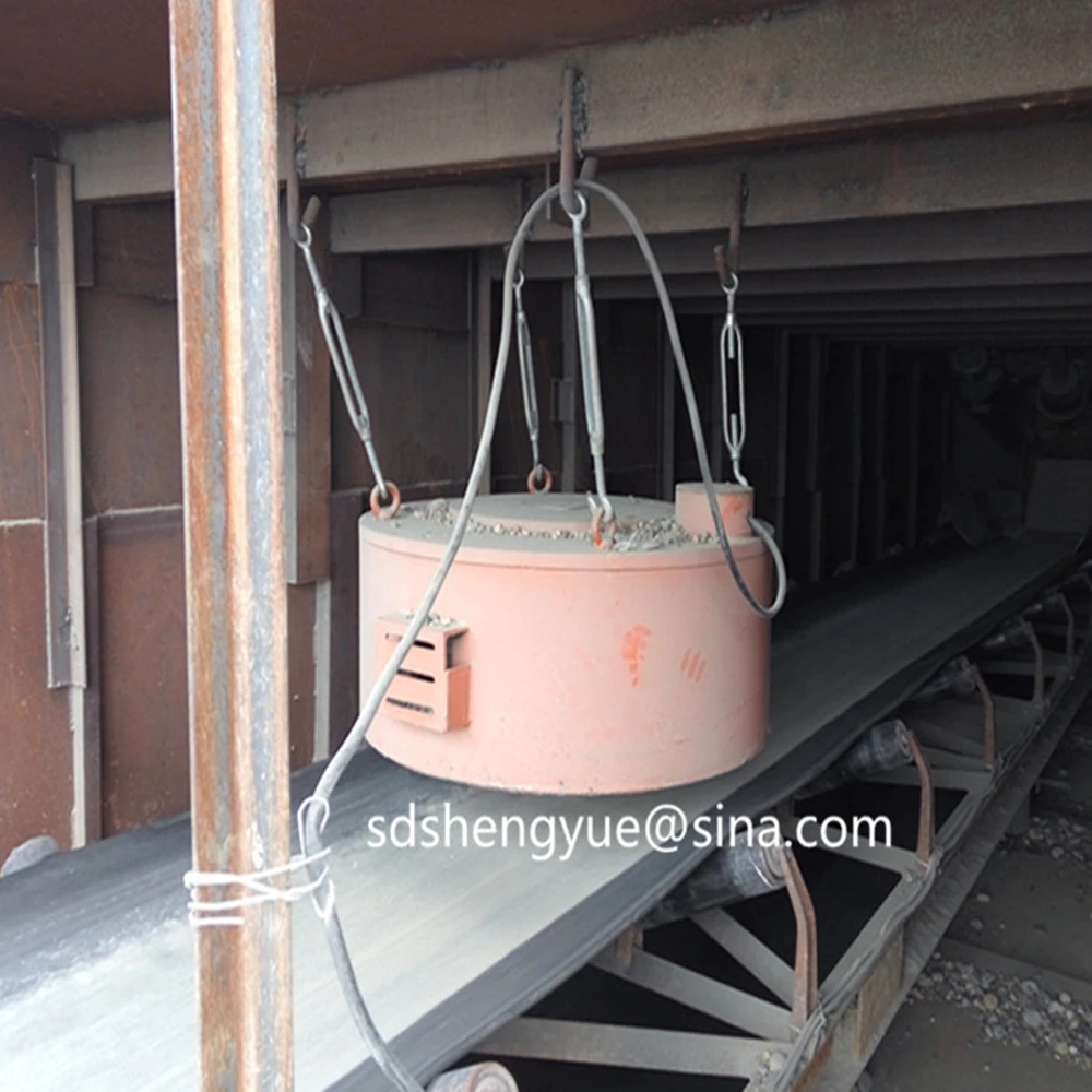 customized Series RCDB suspended dry electromagnetic iron separator for conveyor belt width from 500mm to 2000mm