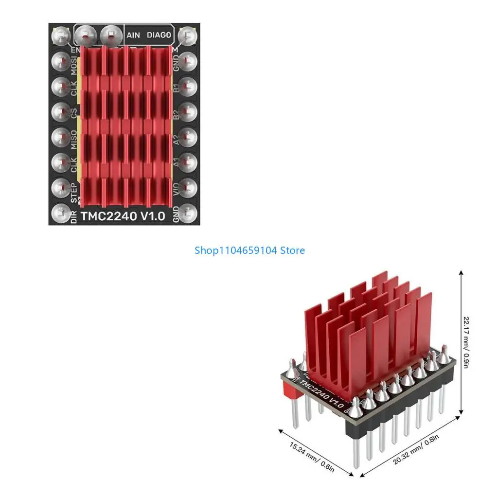 

BIGTREETECH TMC2240 Stepper Motor Driver UART 36V Silent Driver 3D Printer Part Replacement For Octopus SKR