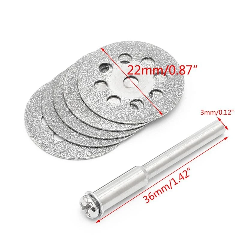 5pcs DIAMONTE CUTO DISCO REAÇÃO DO REÇA CIGULAR BLADE Tool C7AC