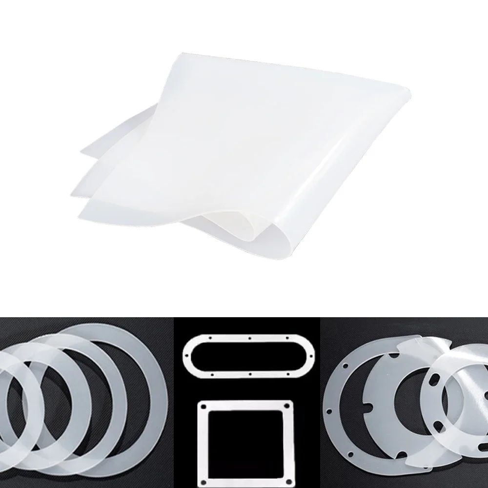 1pcs 100/200/500mm Silicone Sheet, Odorless Waterproof Anti-Slip Shock Absorption Gasket Pad for Kitchen DIY 0.5/1/2/3mm