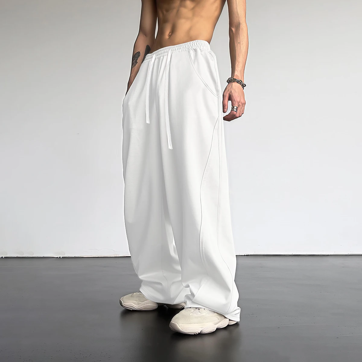 

Мужские прямые спортивные штаны TRAF, спортивные штаны, мужские брюки для бега, свободные повседневные спортивные штаны для бега, брюки для бега