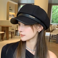 Autumn Winter Corduroy Newsboy Cap Women Solid Color Octagonal Beret Hat Casual Girl Painter Tour Caps