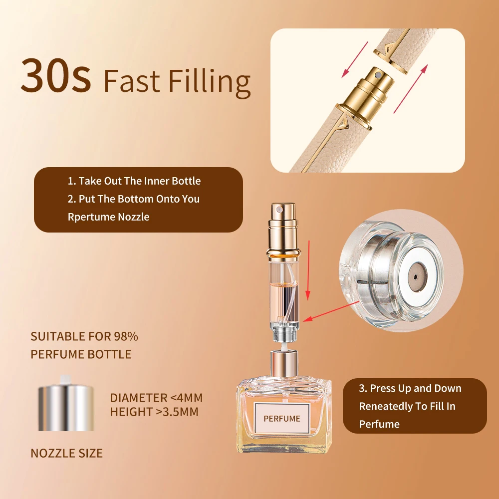 Mini Leather Refillable Perfume Atomizer 5