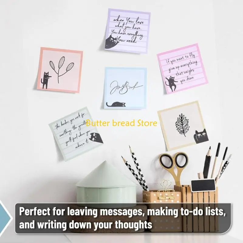 W89C 6 Draught Animal Decorated Gluey Record Permanent Writing Panes For Daily Planning Classroom Office Use Dense Size Plan