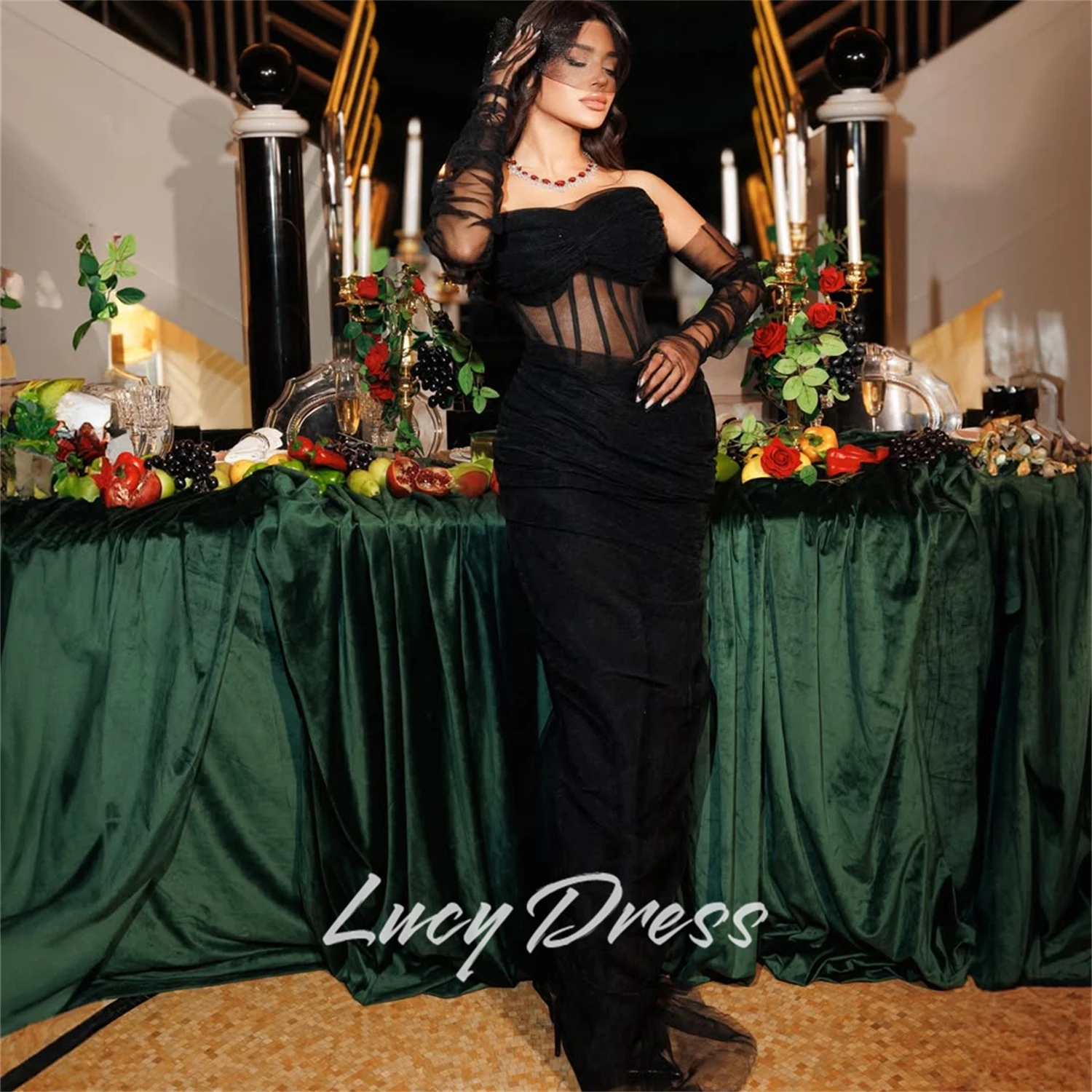 

Lucy Customized Black Birthday Dress Special Occasion Dress Wedding Party Dresses Prom Dress Elegant Cocktail Dresses Graduation