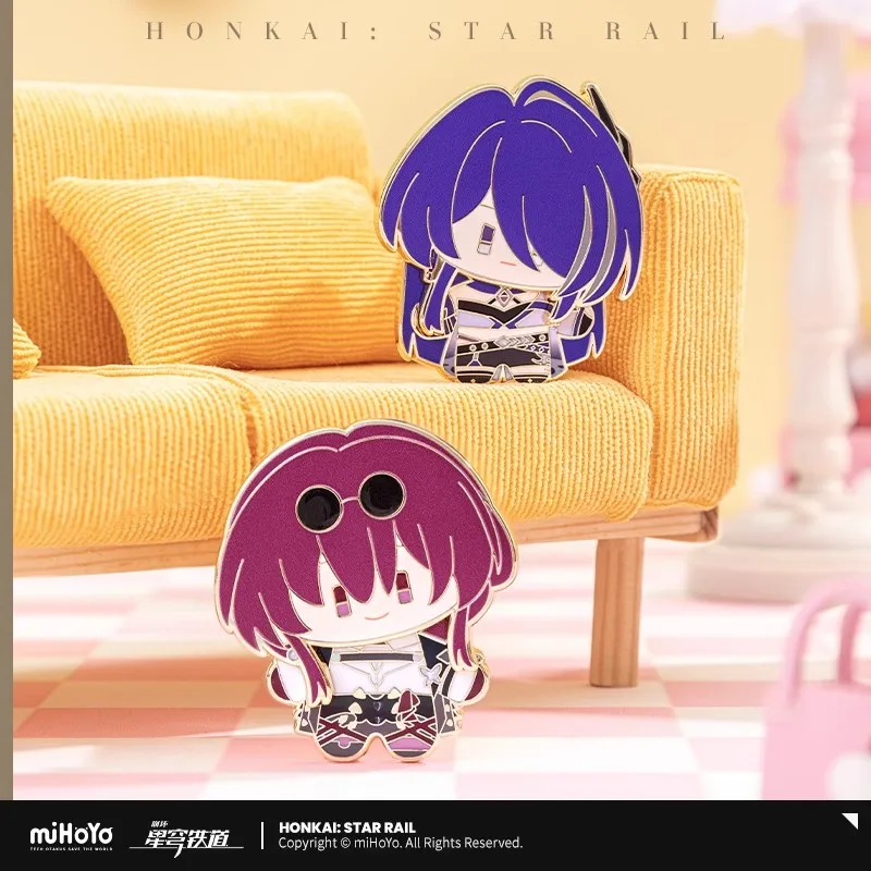 [Original] miHoYo Spiel Honkai Star Rail Danheng Jing Yuan Blade Jingliu Q Version Metall Abzeichen Anime Zubehör Cosplay Weihnachten Geschenke