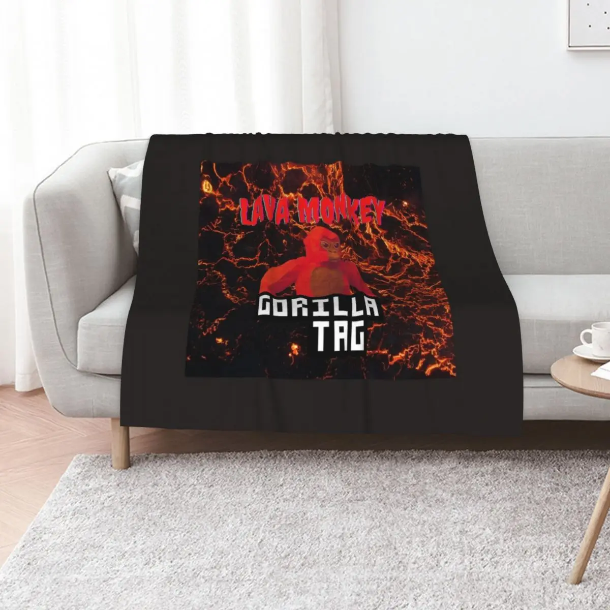 

Gorilla Tag, LAVA Monkey! Throw Blanket Soft Beds Decoratives Bed linens warm winter Blankets