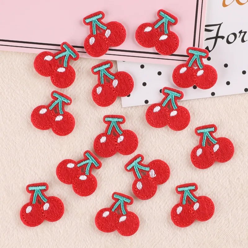 

5pcs Fruit Cherry Iron-On Embroidery Badge Patches for DIY T-shirt Jeans Backpack Clothing Appliques Decor Sticker