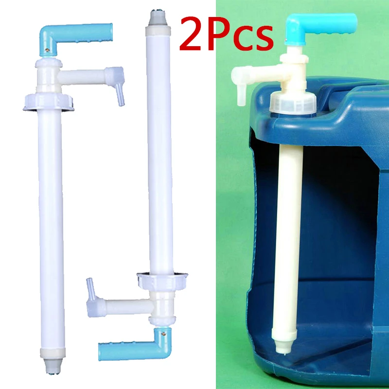 1/2Pcs RVs Hand Fuel Pump Manual Liquid Transfer Pump Acid Resistant Oil Suction Pipe Plastic Oil Pump Caravan Car Accessories