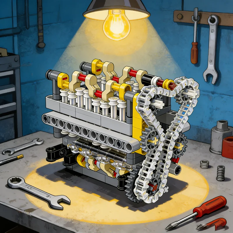 

202pcs MOC Camshaft Engine Technical Model Building Blocks Construction Toys Creative Christmas Gift Idea Education Brick