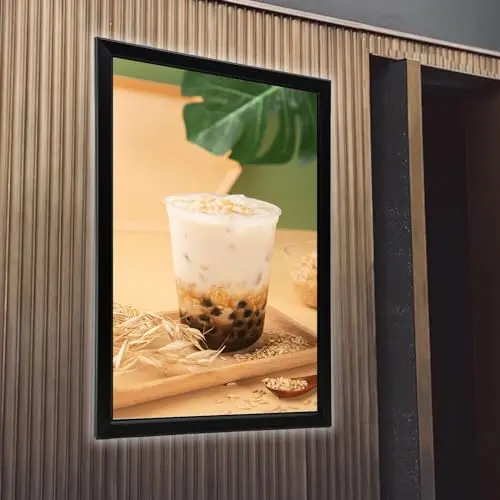 27 x 40 Inch LED Movie Poster Frame, Home Theater Wall Mounted Advertising Picture Display Art Picture Light Box, Photo