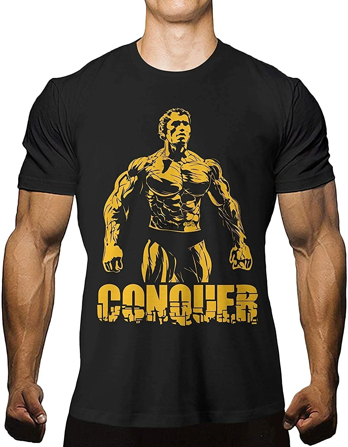 Camiseta informal de moda de calle divertida, camisa de Arnold Schwarzenegger St, camiseta de culturismo, camiseta muscular de entrenamiento