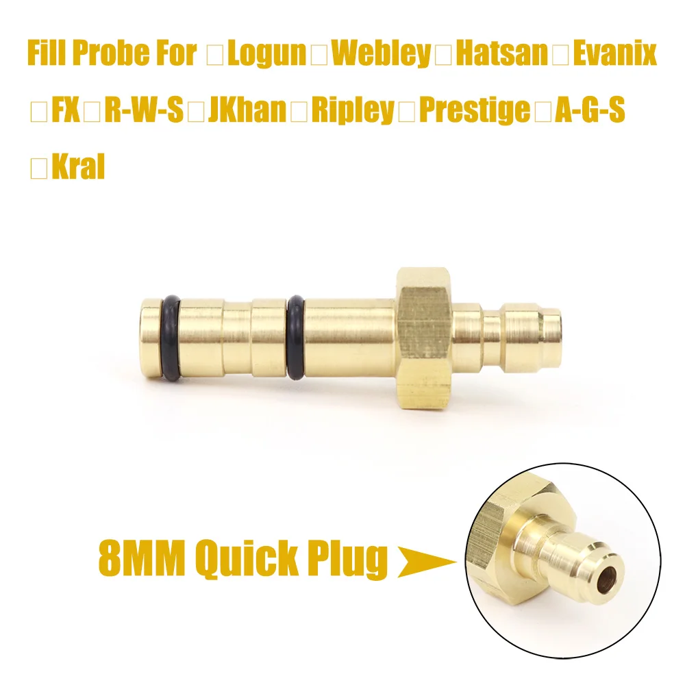 Conector de llenado de aire para pistolas de aire comprimido Evanix, Logun, Webley FX, Hatsan con conexión rápida