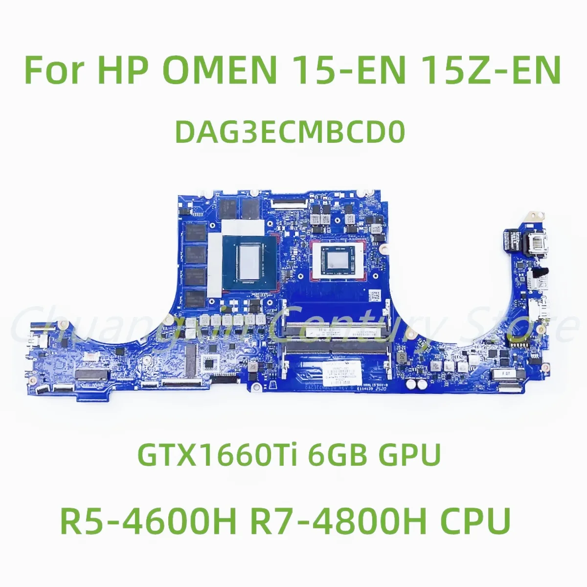 Suitable for HP OMEN 15-EN 15Z-EN laptop motherboard DAG3ECMBCD0 with R5-4600H R7-4800H CPU GTX1660Ti 6GB GPU 100% Tested Full