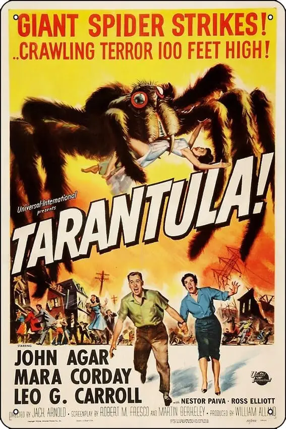 TARANTULA! Poster Metal Tin Sign Fun Home Art Wall Decor 8x12 Inch