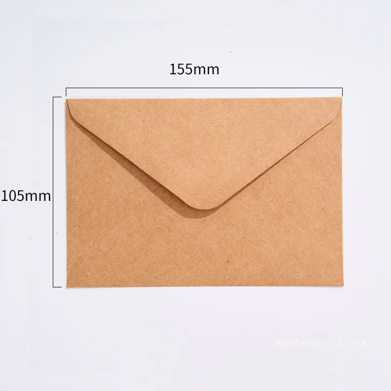 10 قطعة 105x155 مللي متر كرافت براون مغلفات ورقية دعوات الزفاف الأعمال المورد بطاقة بريدية Giftbox التعبئة والتغليف تخزين القرطاسية