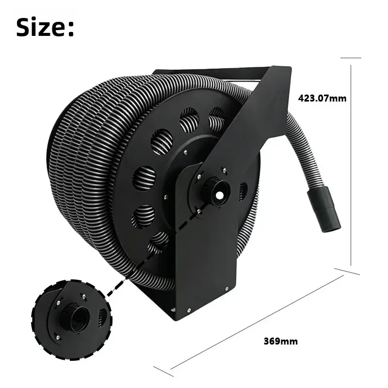 For Industrial Vacuum Drum Reel Telescopic Automatic Dust Removal Environmental Protection Take-up Line for Car Wash