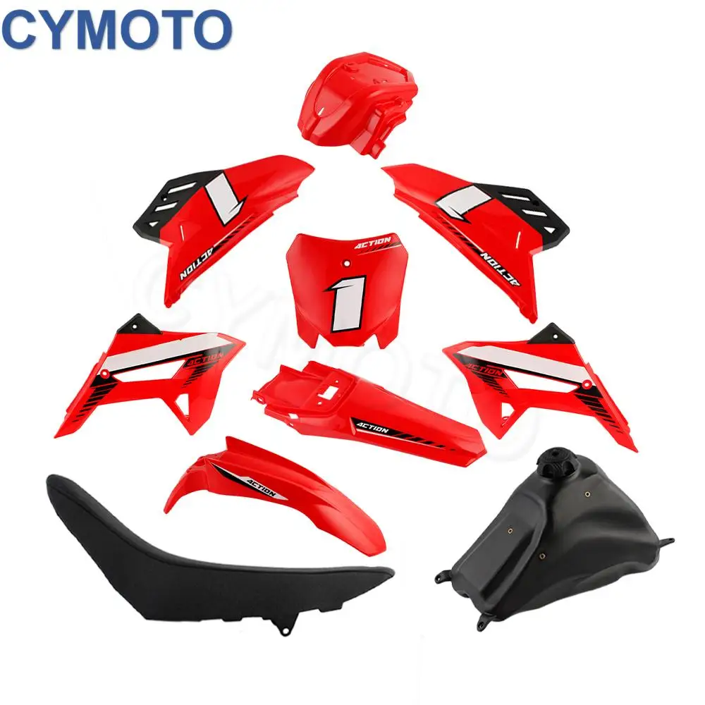 

For Honda CRF230F 2024-2025 Motorcycle Plastics Kit Plastic Fender Fairing Body Work Kit Set Dirt Pit Bike Black Red Blue Gray