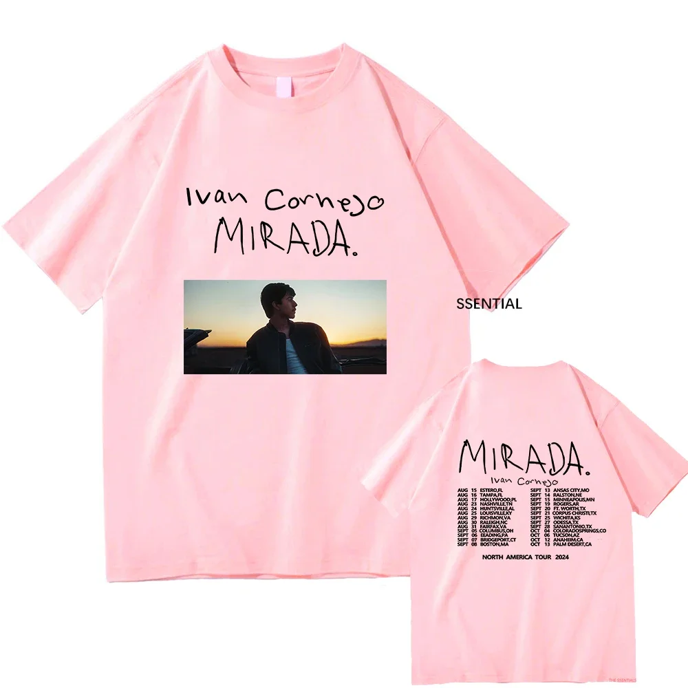 Gran oferta de camiseta de Ivan Cornejo Mirada Tour 2024, ropa para hombres/mujeres, camisetas de verano Harajuku, camisetas gráficas de algodón Unisex Vintage
