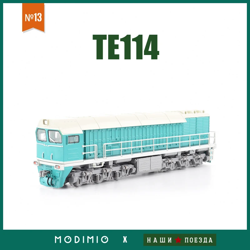 Soviet Third-generation Diesel Locomotive TE114 Model 1:87 Simulation Locomotive in High Temperature and Sandy Areas JLKN013