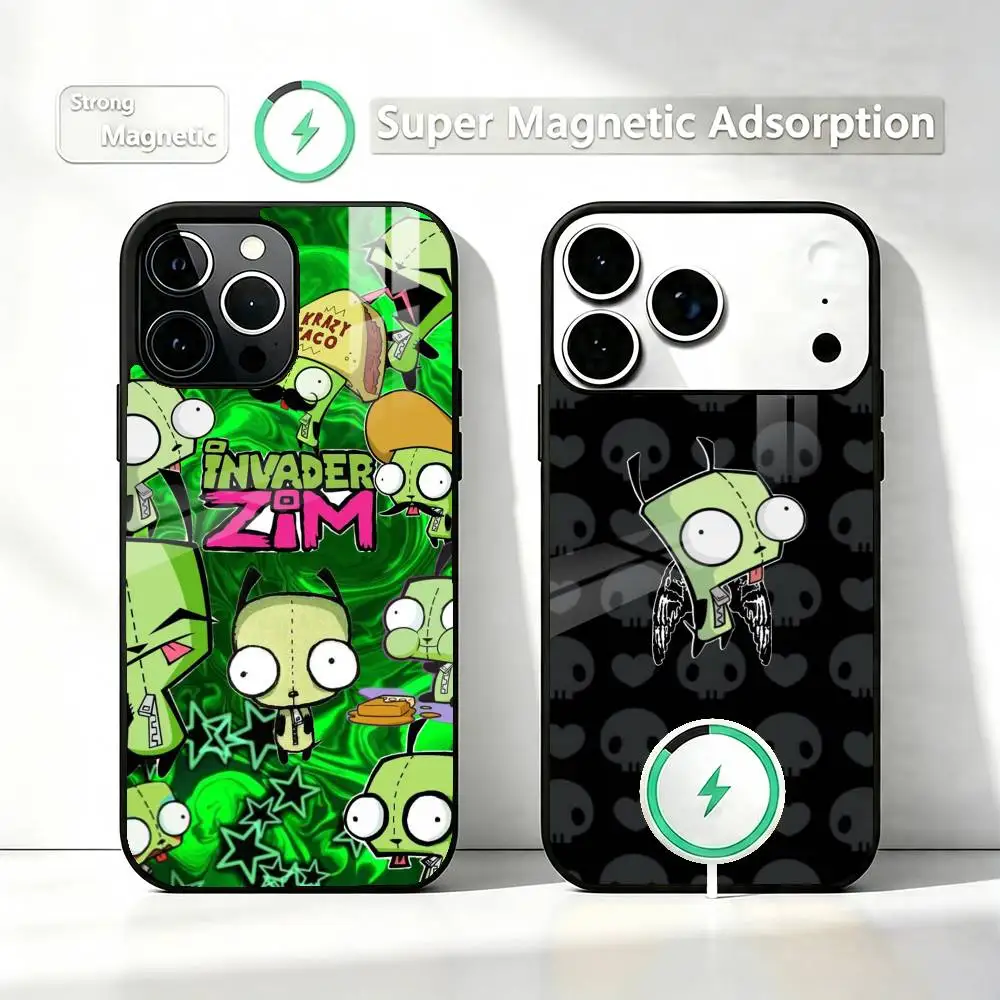 Madness-s Invader Zim Gir-ES Phone Case For iPhone17,16,15,14,13,12,11 Plus,Pro Supports Magnetic Wireless Charging