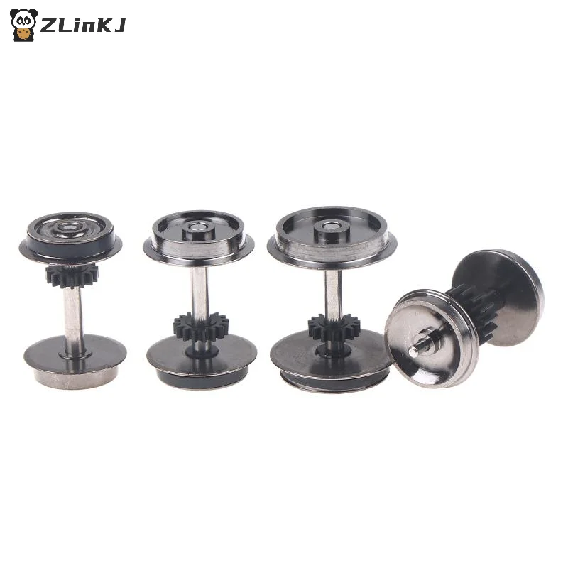 

▶ Комплект из 2 колес для моделей поездов масштаба HO (1:87), улучшенные колеса постоянного тока для железнодорожных моделей, аксессуар для самостоятельной сборки