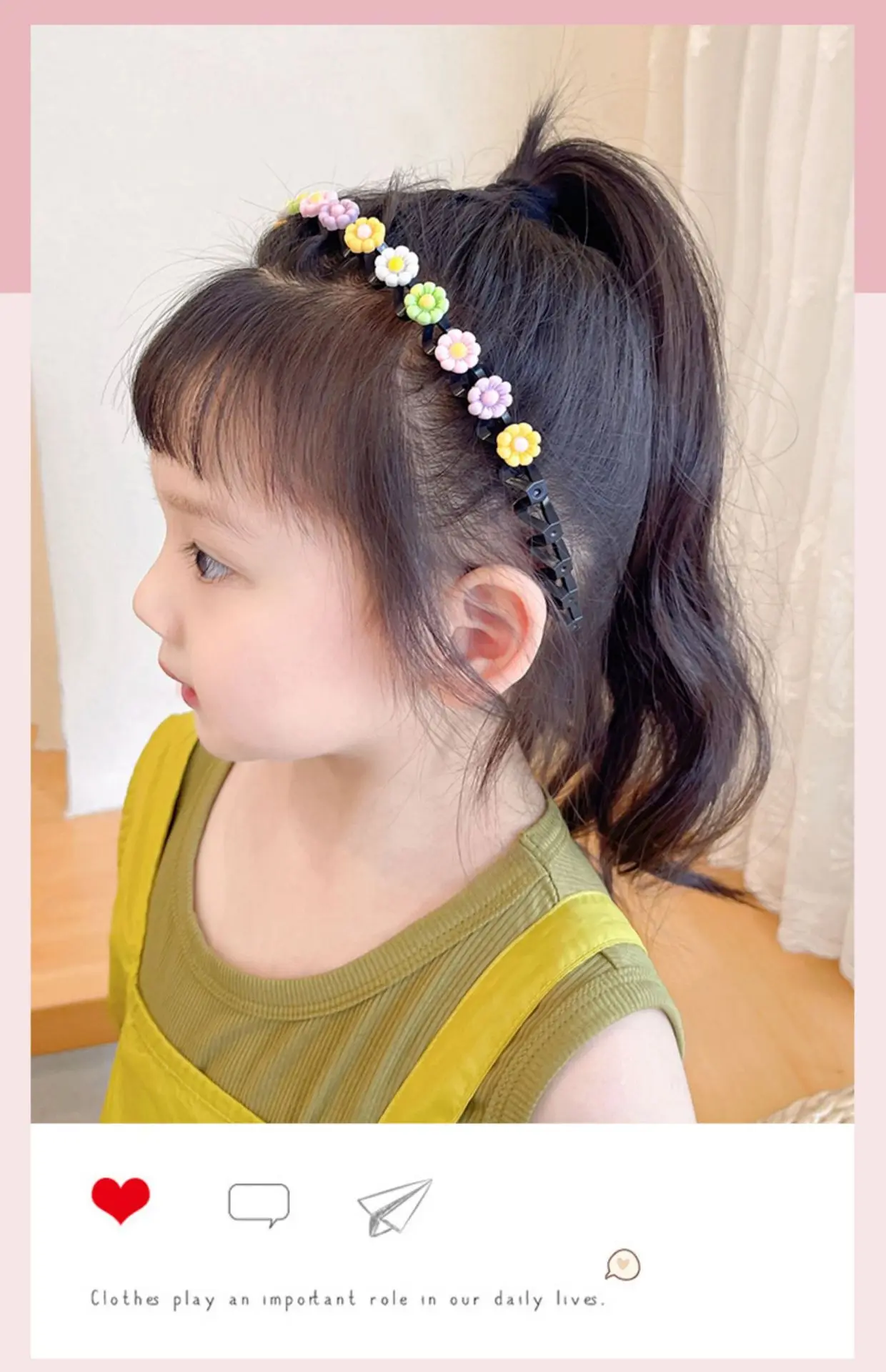 Kinder-Haarband, Rutschfester Haarklammer für Kleine Mädchen, Haarspange für Unordentliches Haar, Mädchen-Haaraccessoires – Detail 1